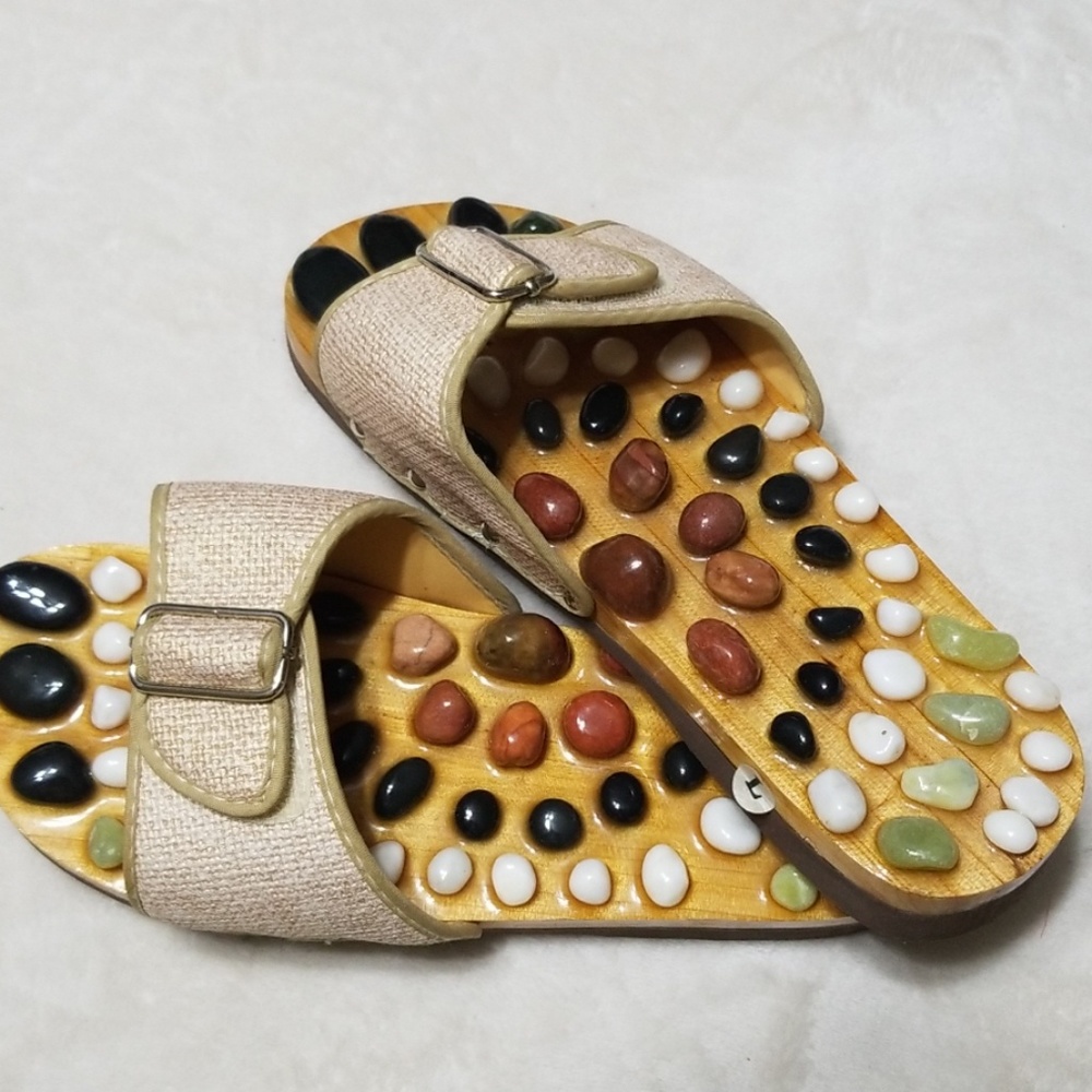 Reflexology stone accupressure massage slipper